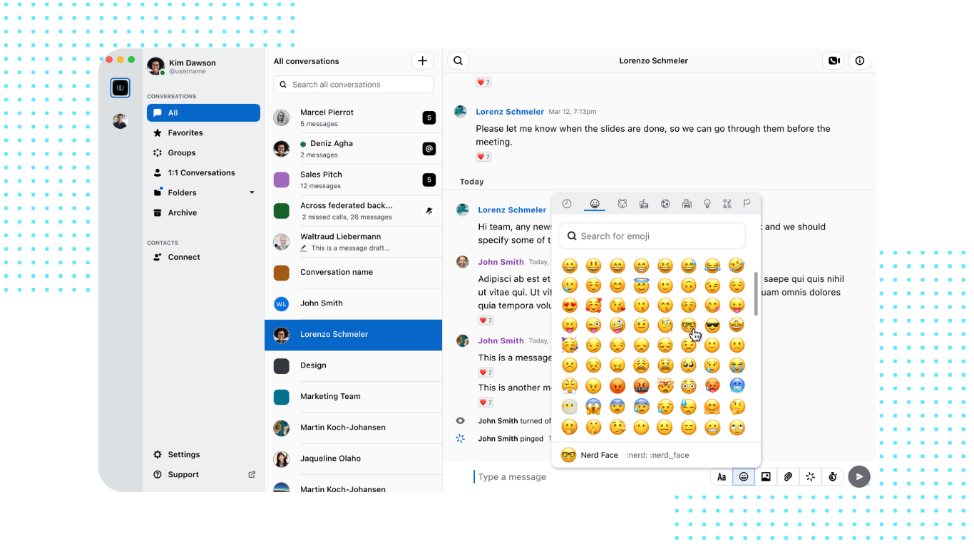 Draht-Nachrichten-Emojis